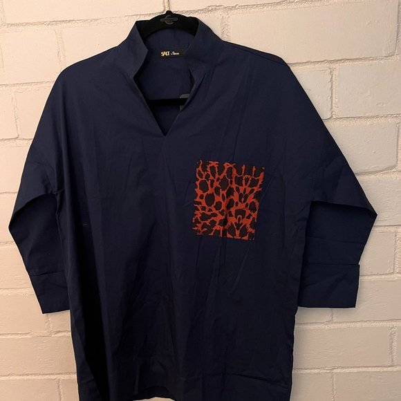 Salt Lake Clothing Tops - salt top shirt cheetah print pocket